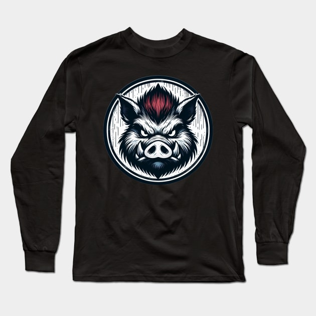 angry hog Long Sleeve T-Shirt by Anthony88